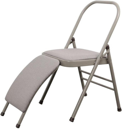 Foldable and Portable Yoga Assist Chair with Removable Lumbar Support for Back Pain Relieving Strength Training(Color 2)