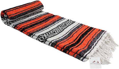 Open Road Goods Bulk Falsa Blankets - Handwoven Authentic Mexican Falsa - Great for Weddings, Yoga, Beach, Picnics, or Mexican Throw! (Tan, 7 Pack)