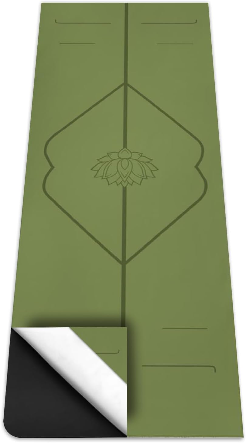 Hot Yoga Mat Towel with Corner Pockets Yoga Towels for Hot Yoga Non Slip with Travel Bag Sweat Absorbent Yoga Blankets Mat Cover for Workout Gym 70"x26" (Mountain-01, 70x26)
