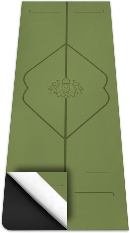 Hot Yoga Mat Towel with Corner Pockets Yoga Towels for Hot Yoga Non Slip with Travel Bag Sweat Absorbent Yoga Blankets Mat Cover for Workout Gym 70"x26" (Mountain-01, 70x26)
