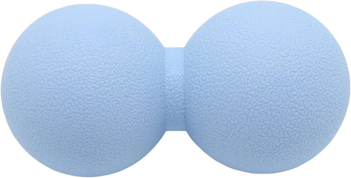 Hard Peanut Massage Ball, Double Lacrosse Massage Ball. Deep Tissue Massage Roller Mobility Ball for Physical Therapy Myofascial Release Muscle Relaxer Acupoint Massage (Blue)