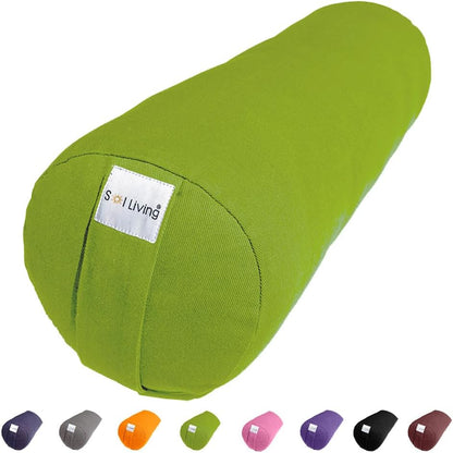Sol Living Yoga Bolster Pillow Rectangular Meditation Cushion Cotton Meditation Accessories for Restorative Yoga Meditation Pillow Yoga Pillow Firm Body Pillow Bolster Pillow for Legs Removable Cover