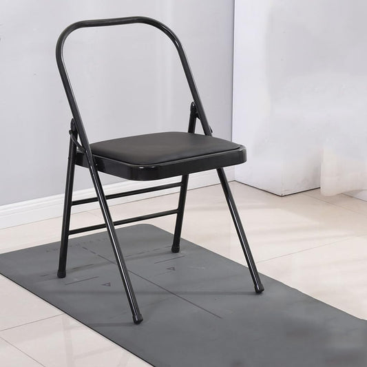 Portable Folding Yoga Chair Iyengar Backless Yoga Chair Strength Training Non-Slip Feet Covers Foldable designhigh Load-Bearing Capacity,Black-45 * 42 * 80cm