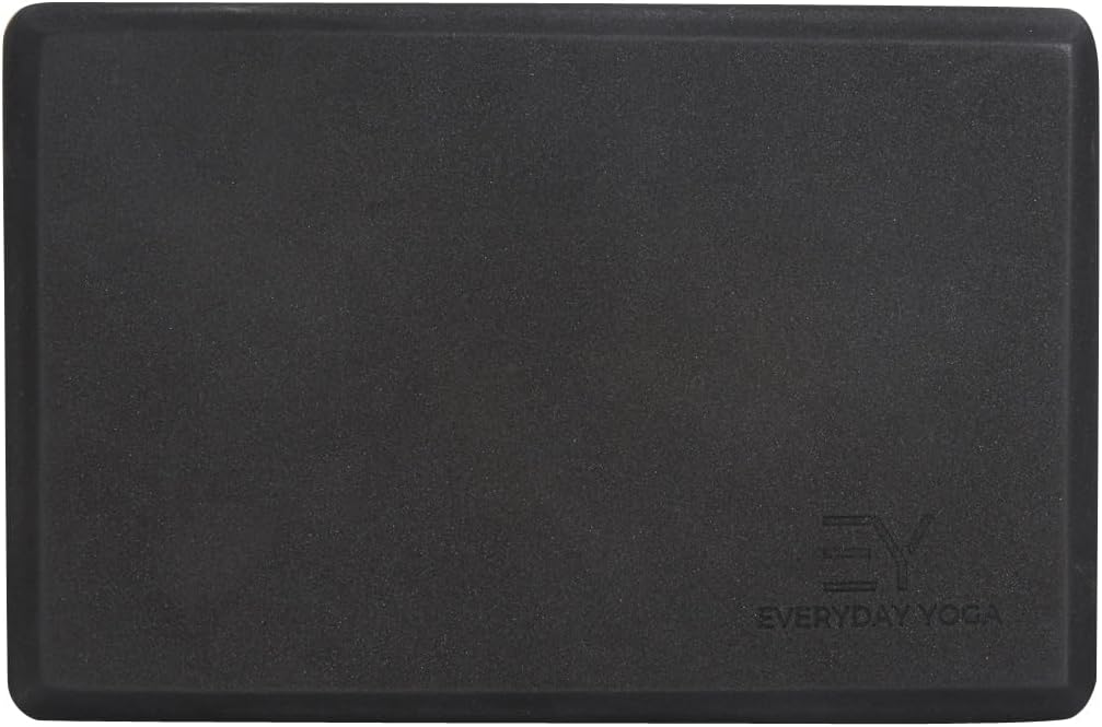 Everyday Yoga Premium Foam Block - Non-Slip High-Density Yoga Block for Balance, Stability & Stretching, EVA Foam Support, Multi Colors (Single Block)