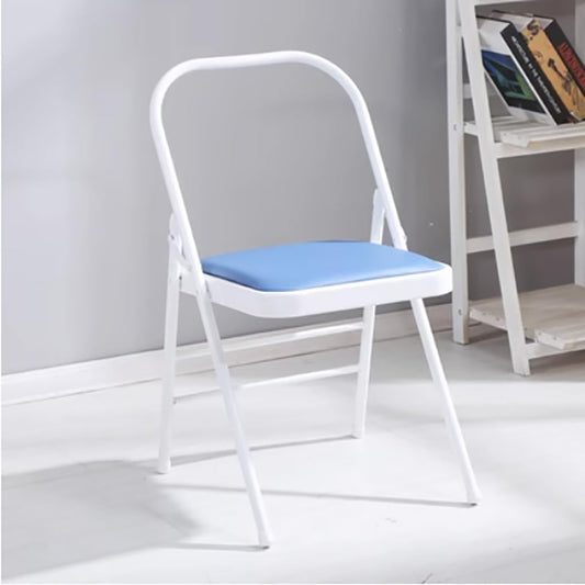 Metal Yoga Chair,Folding and Portable Reinforced Yoga Chair,Backless Chair Yoga Chair Prop,Estorative Yoga Assist Chair,Blue