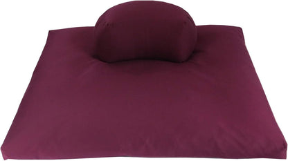 Buckwheat Crescent Zafu and Zabuton Meditation Cushion Set (2pc)