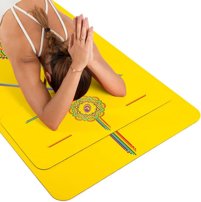 Liforme Yoga Pad - Patented Alignment System, Warrior-like Grip, Non-slip, Eco-friendly, 4.2mm Thick Pad for Knee, Elbow and Hand Support
