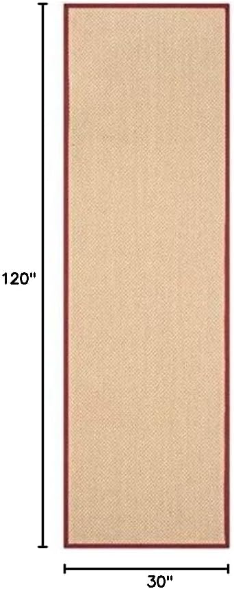 SAFAVIEH Area Rug 11x15 - Natural Fiber Collection - Large - Maize & Linen Color, Sisal, Woven Design with Border (NF141B) - Colors B