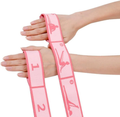 Multi-Loop Stretch Band - Yoga, Pilates, Ballet, and Physical Therapy Stretching Strap for Flexibility, Leg Stretching, and Exercise - Durable Stretching Equipment