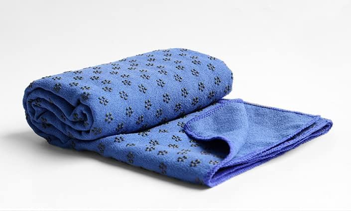 IBL-Yoga Towel, Hot Yoga Mat Towel - Sweat Absorbing Non-Slip for Hot Yoga, Pilates and Workout, 24x72 inches with Grip Dots (Purple)