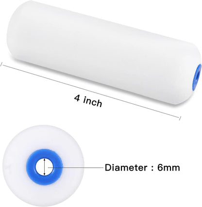 Mister Rui Foam Paint Roller, 4 Inch Paint Roller 10 Pack, Small Paint Roller, Foam Paint Roller 4 Inch, Small Foam Paint Roller High Density, 4 Inch Foam Rollers for Painting Walls, Cabinets