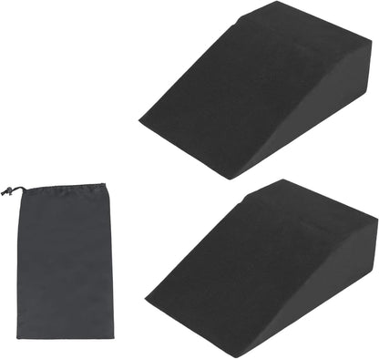2 Pack Squat Wedge Block for Heel Elevated Squat Weightlifting Calf Stretcher Slant Board for Mobility Balance and Strength Performance