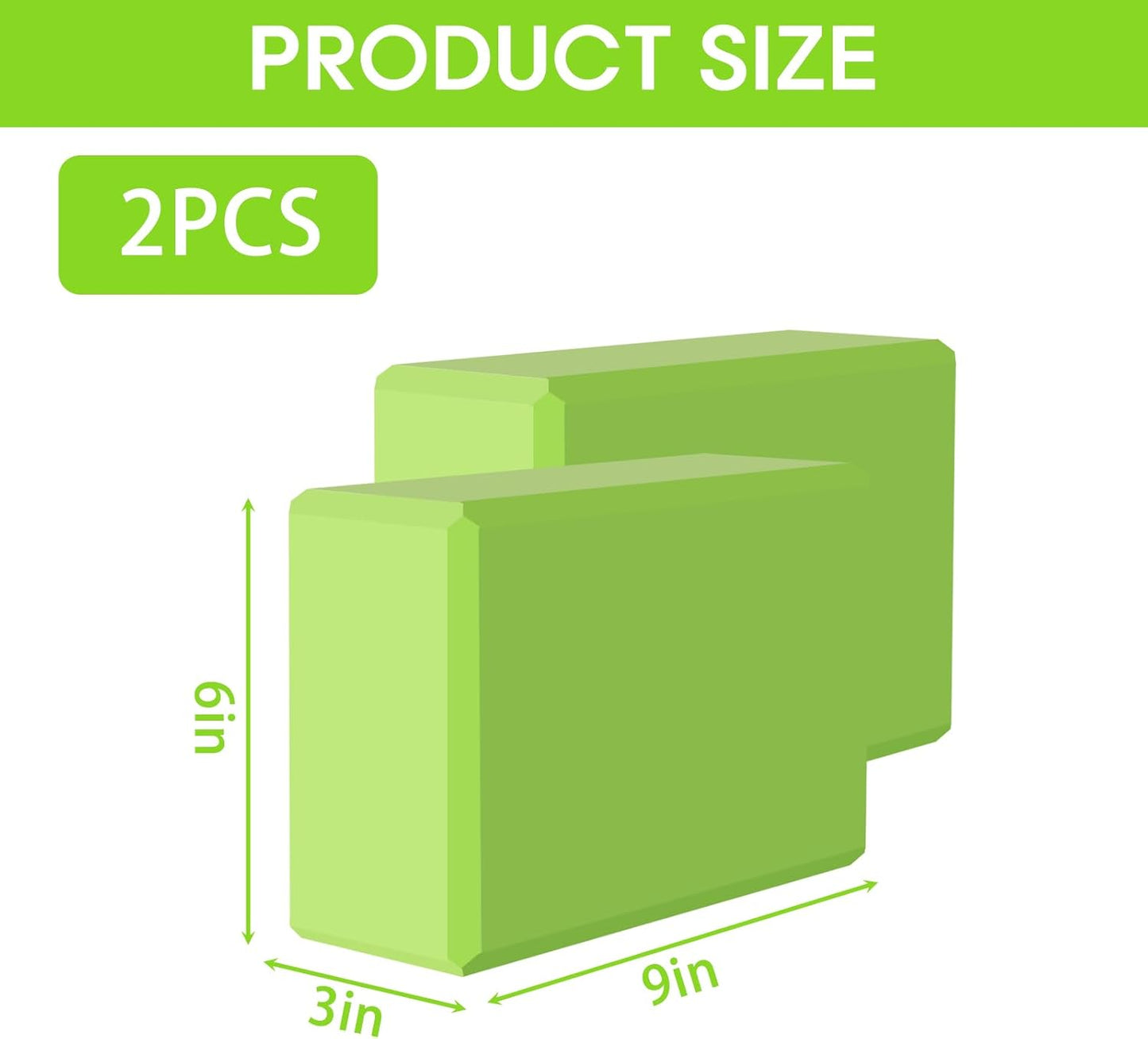 Yoga Block - Supportive Latex-Free Eva Foam - Soft Non-Slip Surface with Beveled Edges for Yoga, Pilates, Meditation - Yoga Accessories for Stability, Balance, Deepen Stretches