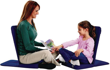 Original BackJack-Made in THE USA- Royal Cotton Fabric Lightweight Floor Seating Chair for Gaming, Families, Parents, Daycare, Back Support, Reading, Yoga, Meditation, Dorm, School