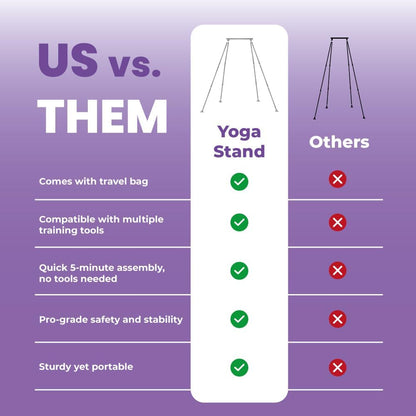 Yoga Trapeze Versatile Fitness Yoga Stand for Home & Outdoor | Easy 5-Min Setup | Supports Yoga Aerial Silks, Swings, Hammocks, Olympic Rings | Stable Solid Aluminum Supports Max 600lbs