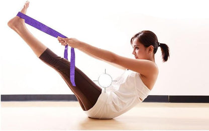 POPETPOP Yoga Stretch Belt 72 Inch Elastic Fitness Stretch Band with Durable Buckle for Flexibility Muscle Stretching and Daily Exercise