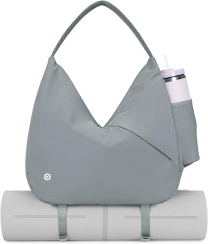 Ceneda Large Gym Bag for Women with Hidden Yoga Mat Holder & Shoe Compartment & Wet Pocket, Sports Duffle Bag for Travel