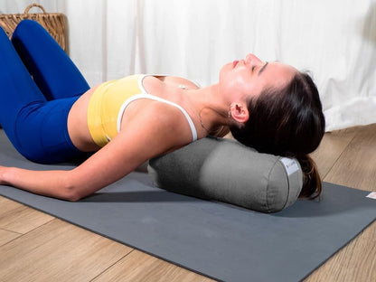 Sol Living Yoga Bolster Pillow Rectangular Meditation Cushion Cotton Meditation Accessories for Restorative Yoga Meditation Pillow Yoga Pillow Firm Body Pillow Bolster Pillow for Legs Removable Cover