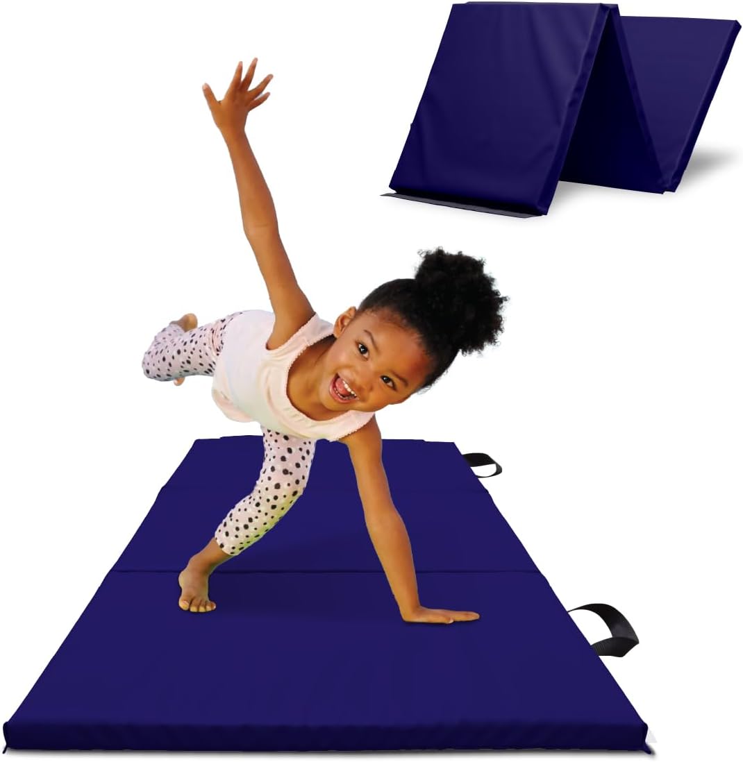 Antsy Pants Tumbling Mat for Kids – Gymnastics Mat, Easy to Clean, Sturdy, Foldable Tumbling Mats, Padded, Lightweight, Portable, Gymnastics Equipment for Active Play