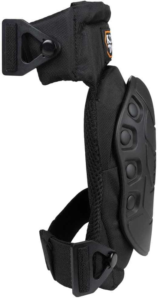KLEIN TOOLS 60344 Knee Pads, Hinged Gel Knee Pads with Slip Resistant Rubber Caps, Quick-Release Clips and Adjustable Straps, Black