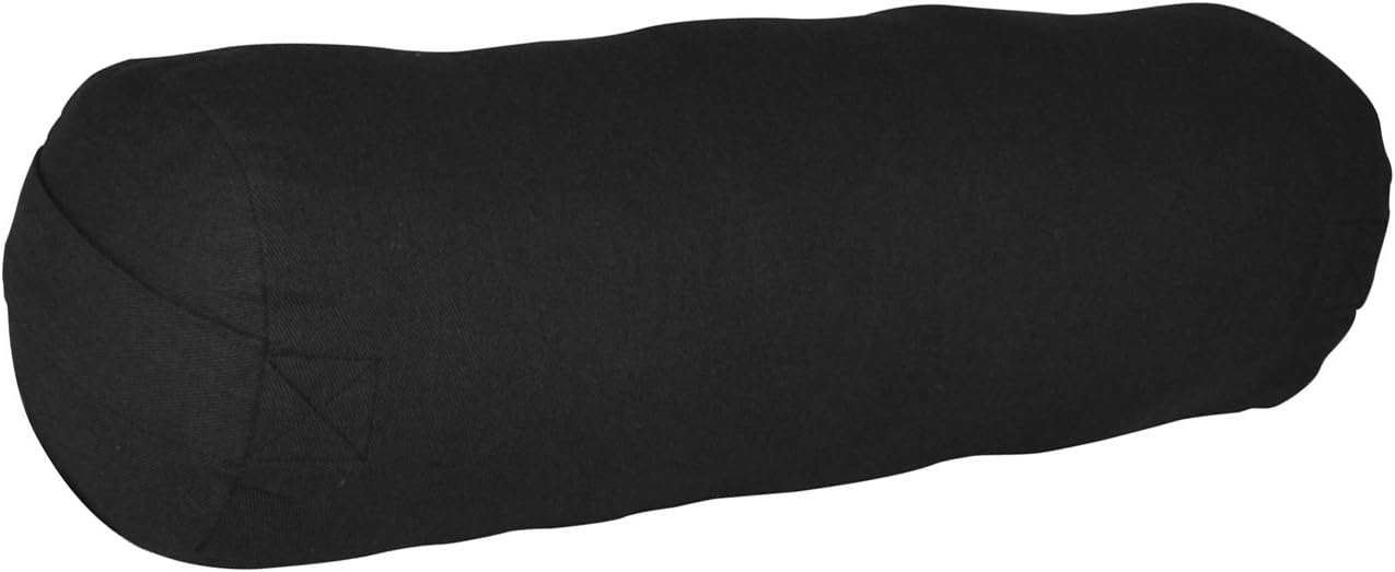 YogaAccessories Small Junior Sized Round Cotton Yoga Bolster