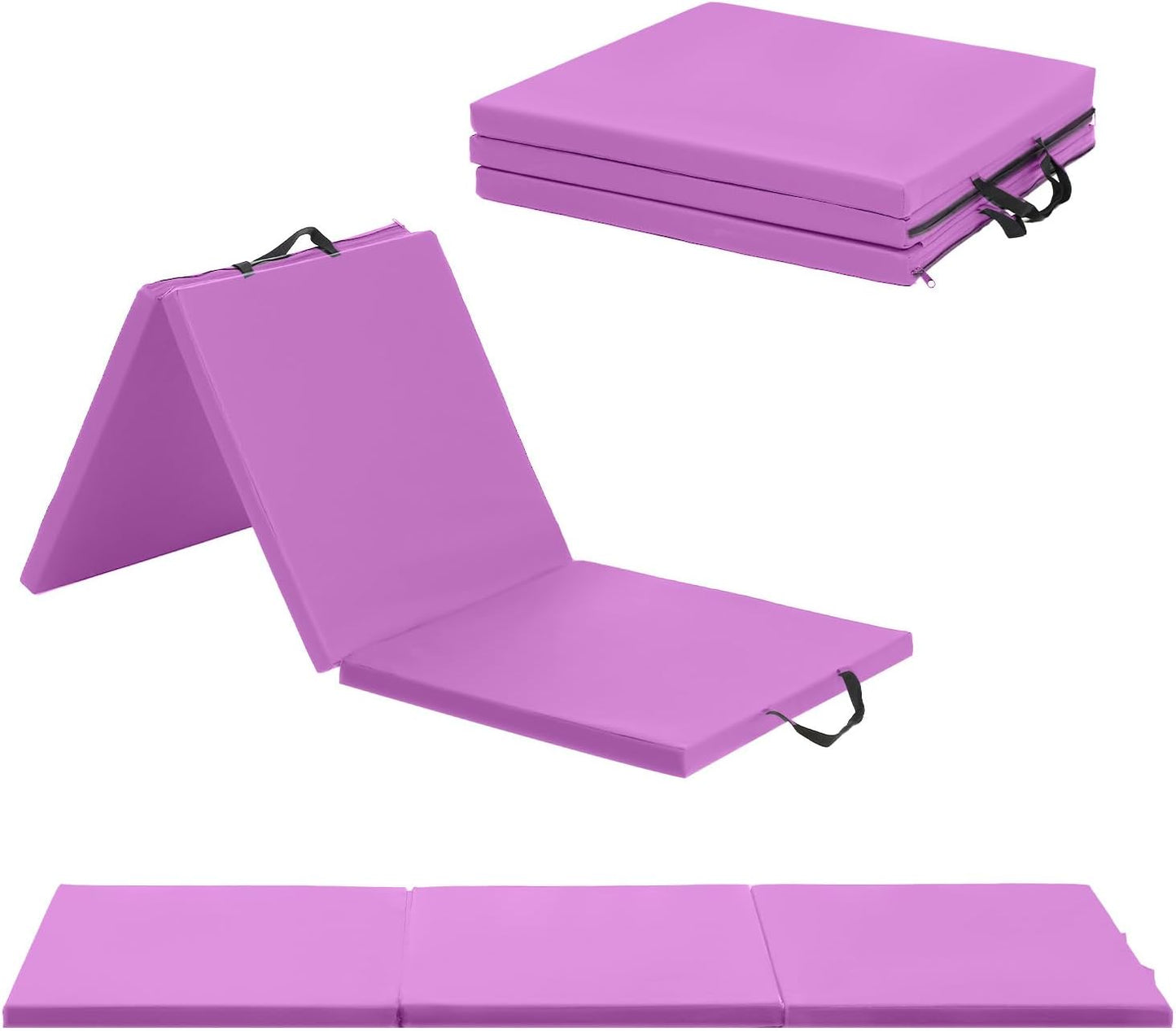 Gymnastics Mats Foldable Tumbling Mats Portable Gymnastics Exercise Mat Thick Gymnastics Tumbling Mats Pad Home Exercise Panel Mat With Carrying Handles