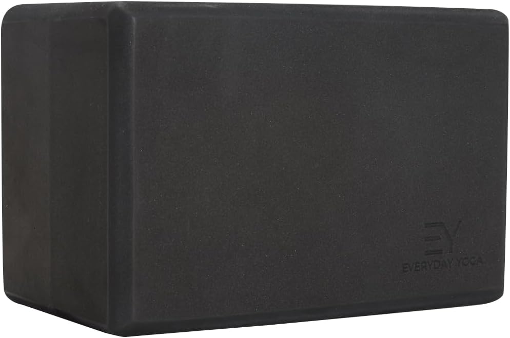 Everyday Yoga Premium Foam Block - Non-Slip High-Density Yoga Block for Balance, Stability & Stretching, EVA Foam Support, Multi Colors (Single Block)