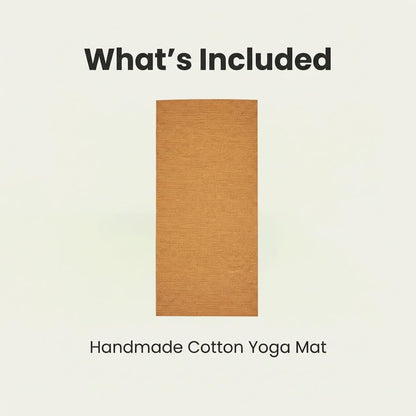 LFH Home Handmade Cotton Yoga Mat Cotton Rug picnic mat For Exercise, Workout, Fitness - Perfect Heavy Quality Eco Friendly Natural Cotton Woven Reversible Yoga Mats for Men & Women - 72x26 Inch.