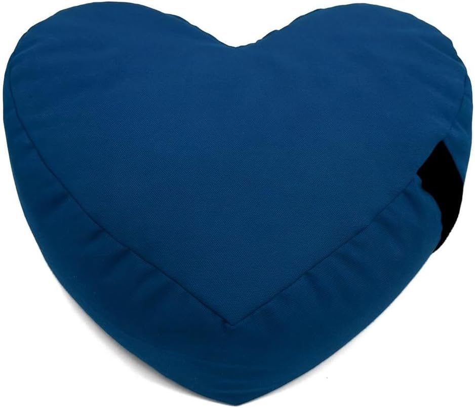 Bean Products Zafu Meditation Pillows for Sitting on Floor, Yoga Cushion, Cotton/Buckwheat Fill Yoga Pillow, Zafu Meditation Cushion, Zen Kneeling Prayer Pad- Made in USA - 14" Round - Saffron