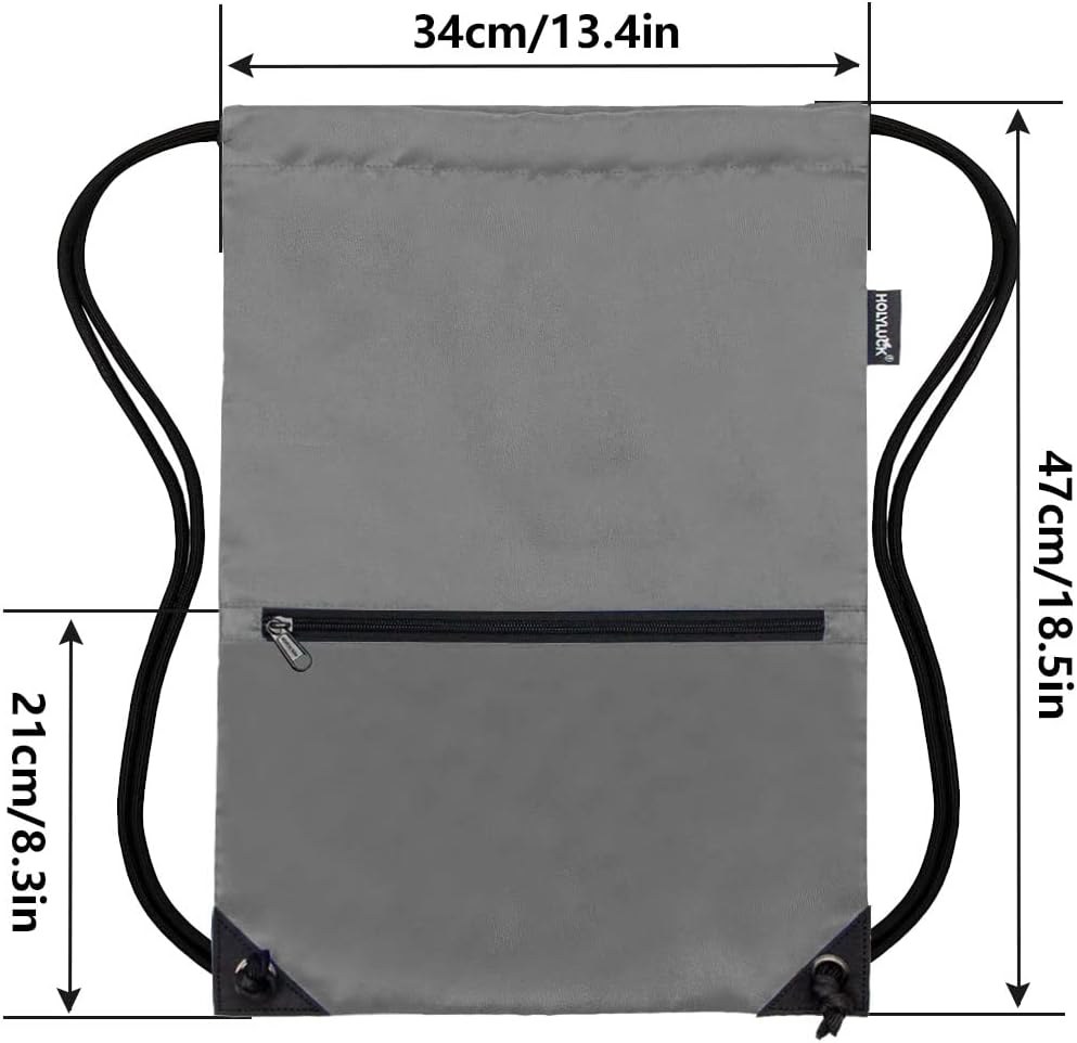 HOLYLUCK Drawstring Backpack Bag Sport Gym Sackpack - Colors B