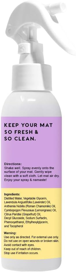 MOXE Yoga Mat Cleaner, Green America Certified, Rosemary and Lemon Essential Oils, Safe for All Mats and Exercise Equipment, 4 Oz (1 Pack)
