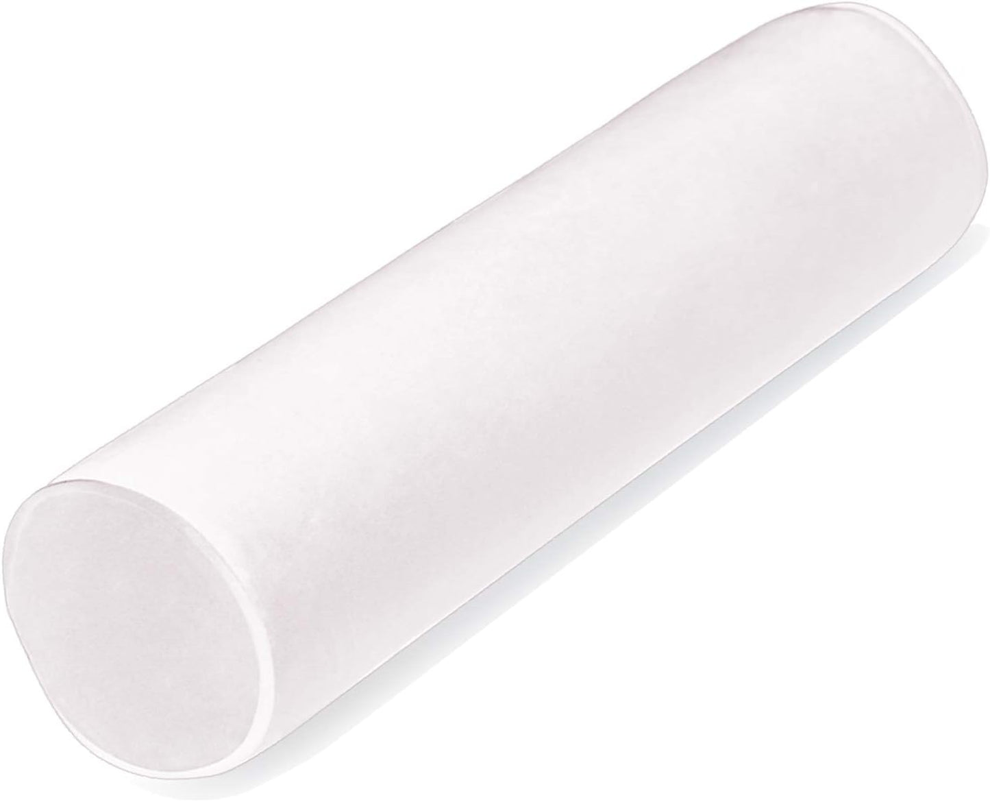Tinbolunce Memory Foam Roll Pillow for Knee/Leg/Neck - Full Moon Bolster/Round Cylinder Pillow for Sleeping on Side or Back - Removable Cooling Cover Length 18" x 6" Diameter (Gray Pink)