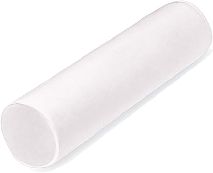 Tinbolunce Memory Foam Roll Pillow for Knee/Leg/Neck - Full Moon Bolster/Round Cylinder Pillow for Sleeping on Side or Back - Removable Cooling Cover Length 18" x 6" Diameter (Gray Pink)