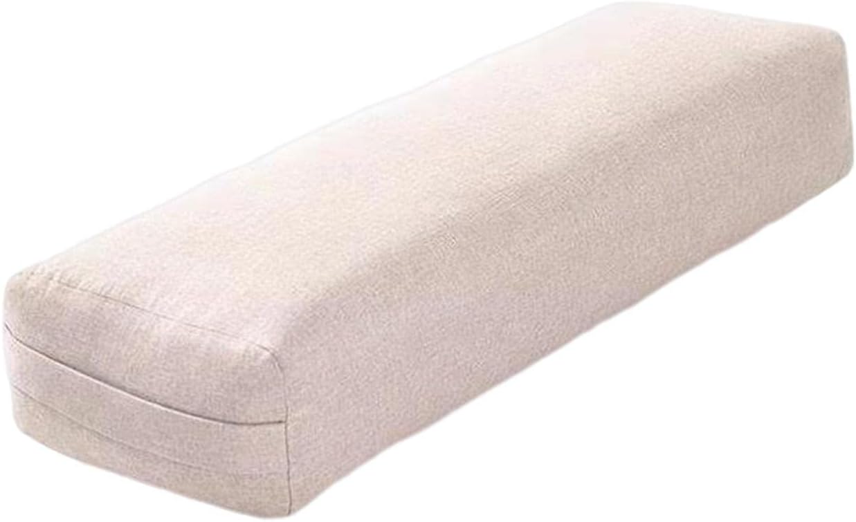 Yoga Bolster Yoga Prop Machine Washable Cover Pillow Meditation Cushion High Elastic Rectangular for Support Restorative Yoga Legs Beginners