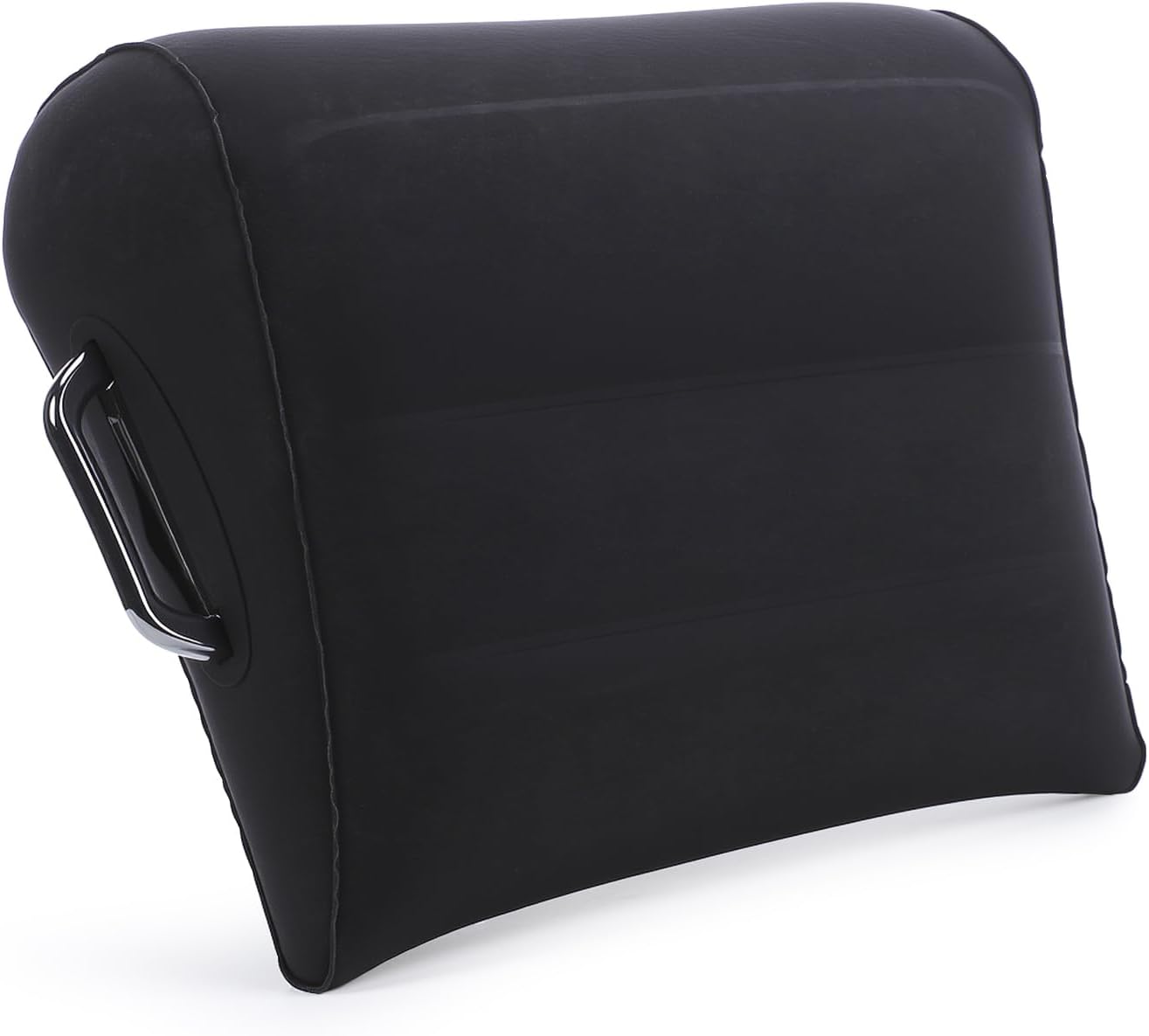 Gugxiom Portable Wedge Pillow Inflatable Cushion, Inflatable Lumbar Pillow, Use in Office Chair Car Seat Bed Travel Camping, for Yoga Sleeping Reading Lumbar Support Cushion (Black)