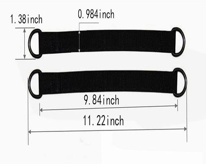 Short Straps Tree Swing Strap Hanging Kit,Hammock Straps 2 Pcs 9.84inches with 2 Pcs Heavy Duty Hook Clasps for Swing Hammocks Yoga Seat Sandbags Gym Equipment Pulley System
