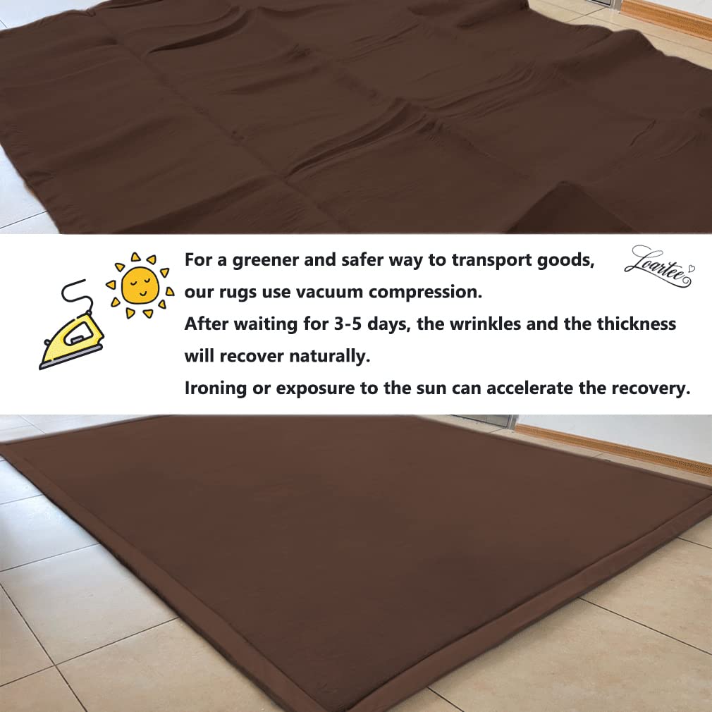 Loartee Coral Velvet Crawling Rugs & Play Mat (6'7"x9'2", Light Green) for Toddler Children & Yoga Exercise