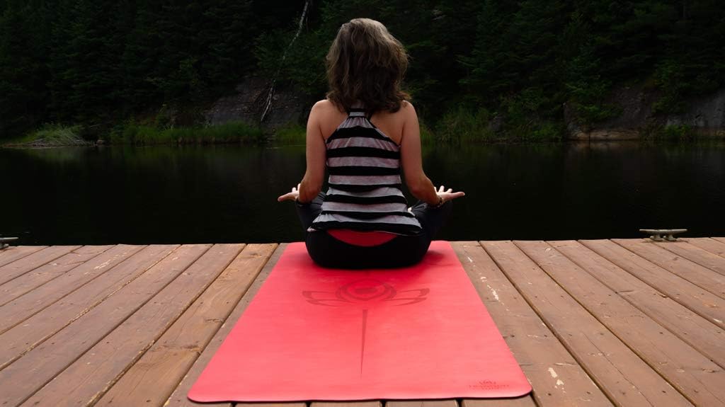Natural Yoga and Exercise Mat - Excellent Grip and Joint Protection, Includes Carry Strap.