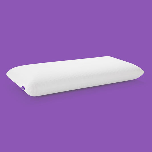 Purple Harmony Pillow – Talalay Latex Foam Cooling Pillow for Combo or Side Sleepers, 360º Hex GelFlex Grid for No-Pressure Support and Luxurious Weightless Feel - Standard, Medium Feel, Low Height