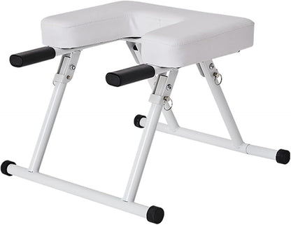 Yoga Headstand Bench, Foldable Inversion Chair with Armrests, for Home Gym and Yoga Studio,Black/White, 49×51×36 cm,49 * 51 * 36cm-Black