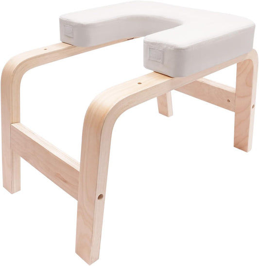 Yoga Headstand Bench, Headstand Trainer with Wood Frame and Pu Pad,Inversion Chair for Home Workout, Fitness and Gym