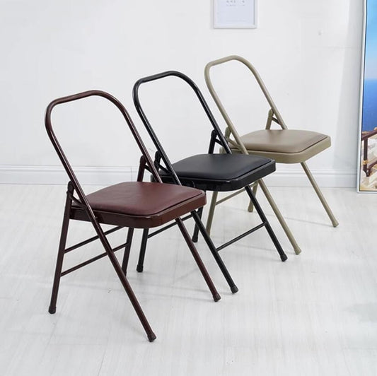 Yoga Auxiliary Chair Portable Folding Yoga Chair with Non-Slip Feet Covers Thickened Folding Balance Handstand Training Tool Abs Strength Training