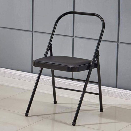 Portable Foldable Yoga Chair,Iyengar Yoga Chair,PU Leather,Front and Rear Beam Design,Backless Yoga Chair,Pilates Yoga Chair,Yoga Inversion Chair,Black