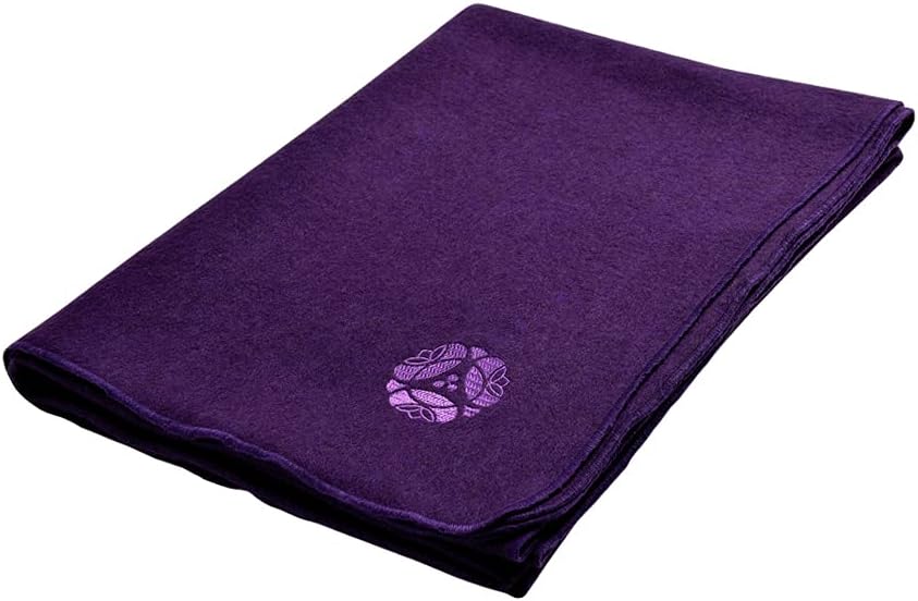 Hugger Mugger Deluxe Wool Blanket - Navy - Soft and Firm, Excellent Yoga Prop, Provides Extra Padding for Knees, Elbows, and Wrists, Durable and Washable