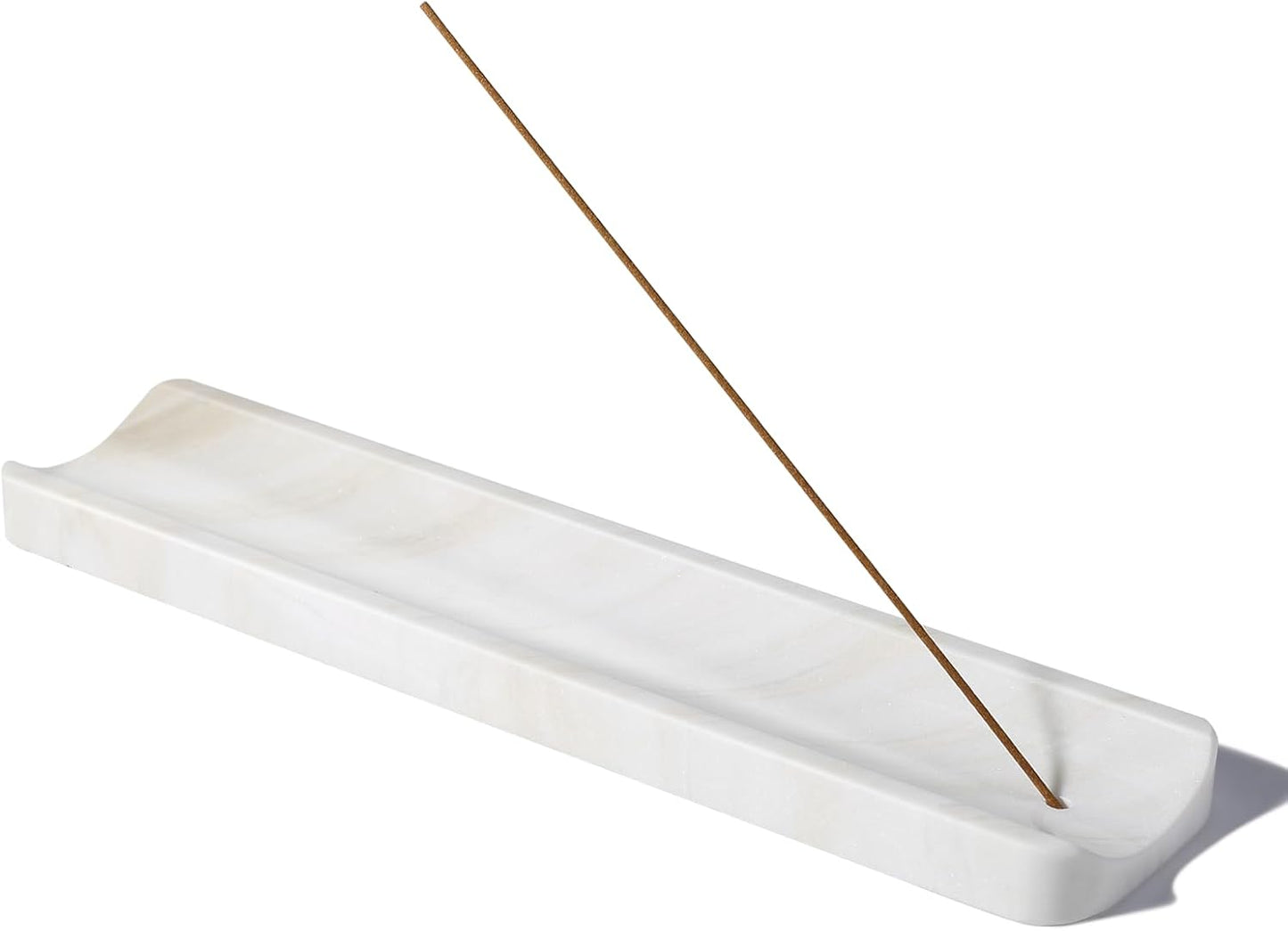 Koville Marble Incense Holder, Incense Holder for Sticks, Incense Sticks Holder Ash Catcher for Meditation Yoga SPA, Natural Stone Incense Burner, Home Table Decor (Green)