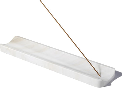 Koville Marble Incense Holder, Incense Holder for Sticks, Incense Sticks Holder Ash Catcher for Meditation Yoga SPA, Natural Stone Incense Burner, Home Table Decor (Green)