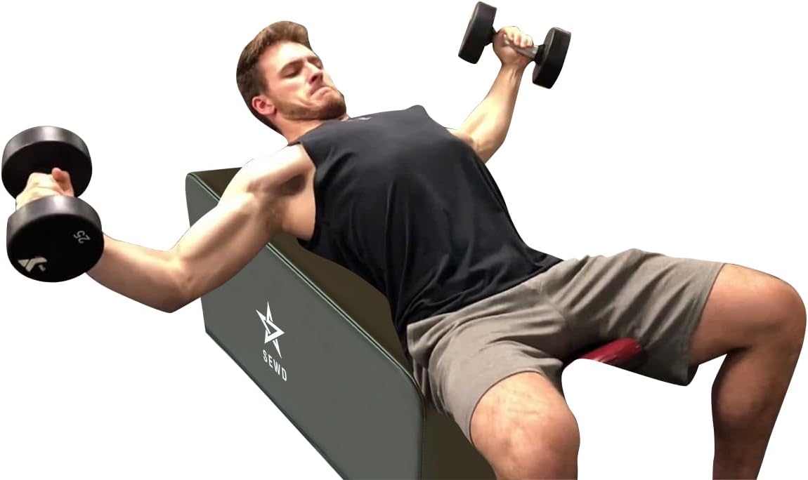 Pilates and Yoga Bench by SEWD – Portable Workout Bench for Full Body Exercise with Handle – Weight Training, AB Workout, Hip Thrust and Glute Training Home Gym Equipment