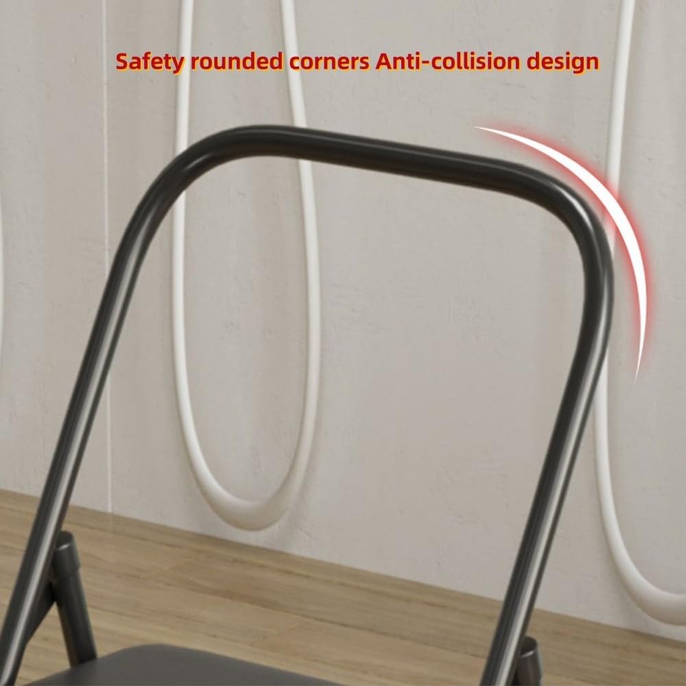 Folding Yoga Auxiliary Chair Portable Foldable Yoga Chair Backless Yoga Chair for Flexibility and Strength Training, White, Brown(White)