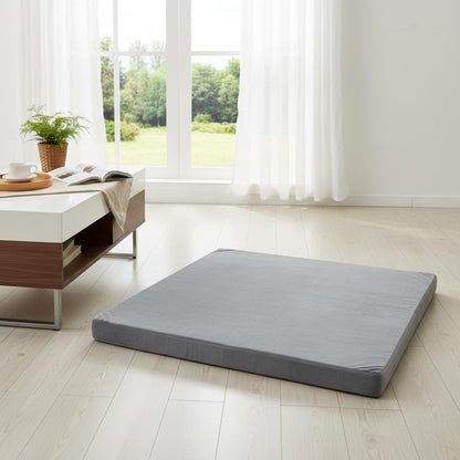 Velvet Zabuton Meditation Mat - Large Floor Pillow for Adults & Yoga Meditation Cushion - High Density Foam Floor Seating with Washable Cover, 31x31 Inch (Green)