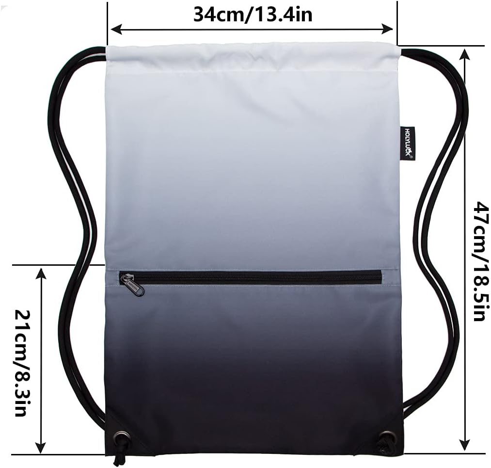 HOLYLUCK Drawstring Backpack Bag Sport Gym Sackpack - Colors A